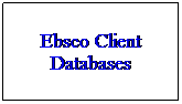 Text Box: Ebsco Client Databases
