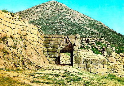 Mycenae: the entrance, also known as "the Lions' Gate"